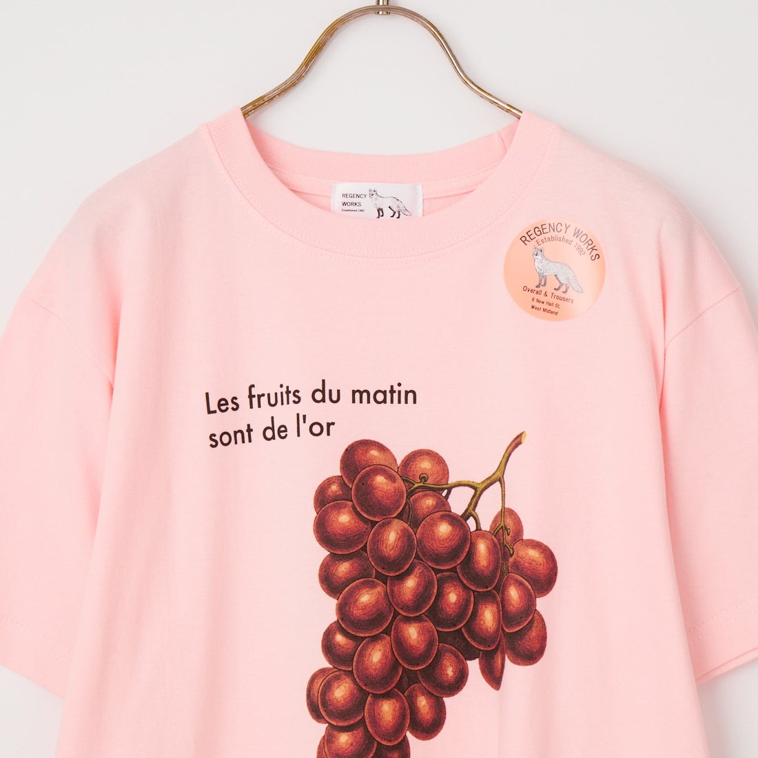 REGENCY WORKS [リージェンシーワークス] GRAPES クルーネックTシャツ [500101F-5] BABY PINK