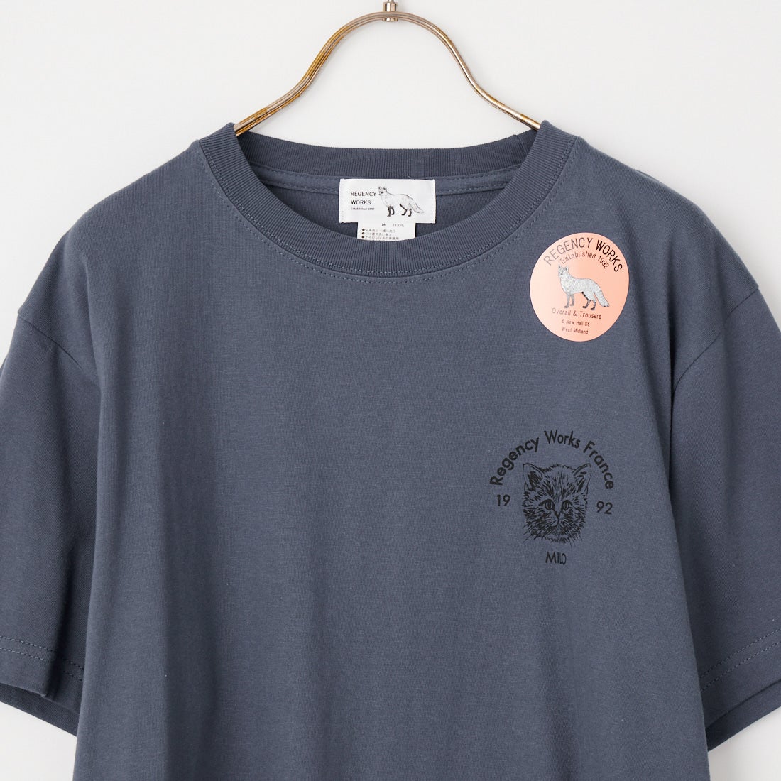REGENCY WORKS [リージェンシーワークス] BAKERY クルーネックTシャツ [500101M-1] H.NY/BK PT