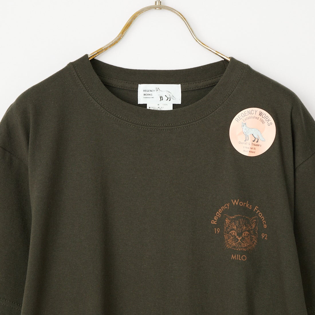 REGENCY WORKS [リージェンシーワークス] GALETTE クルーネックTシャツ [500101M-2] SUMI/BR PT