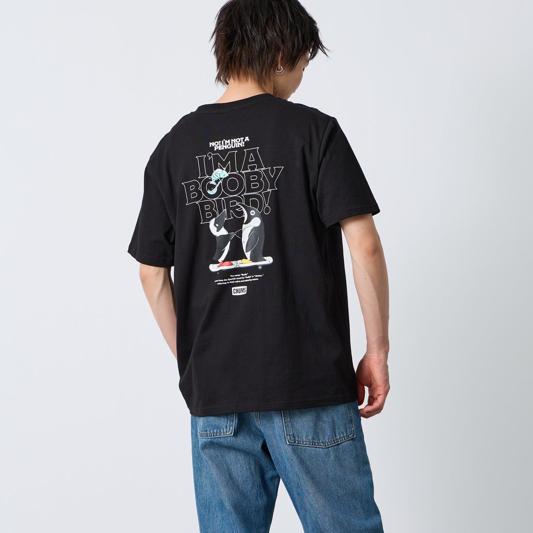 K001 BLACK&&モデル身長：177cm 着用サイズ：XL&&