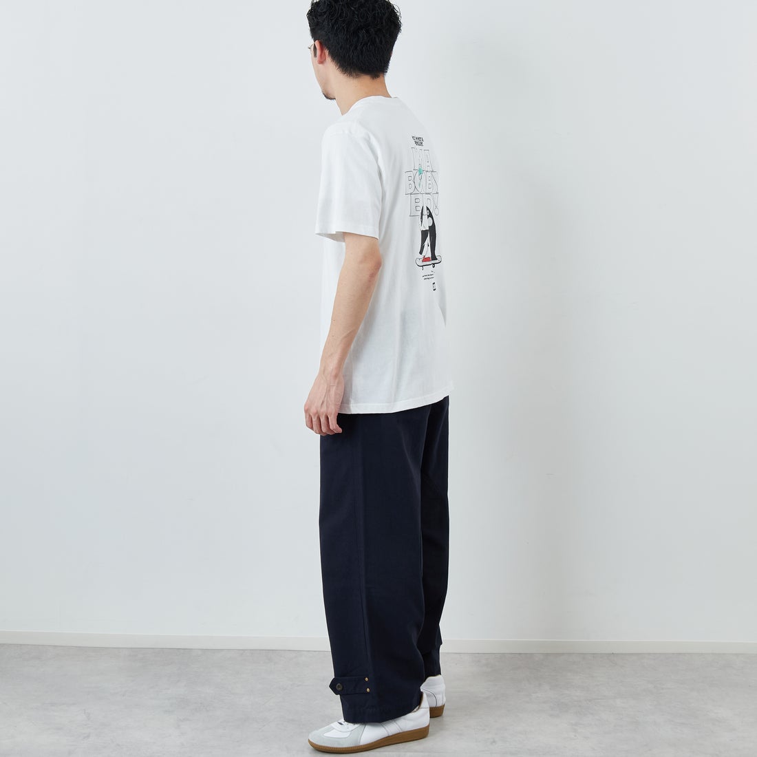 CHUMS [チャムス] アイムアブービーバードポケットTシャツ [CH01-2750] W001 WHITE &&モデル身長：168cm 着用サイズ：L&&