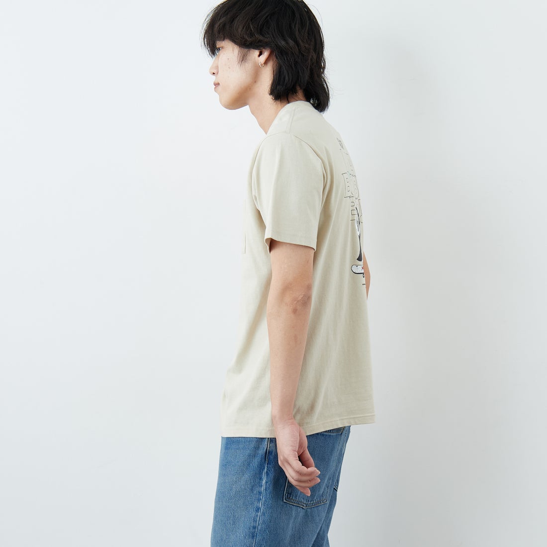 CHUMS [チャムス] アイムアブービーバードポケットTシャツ [CH01-2750] G057 GREIG &&モデル身長：179cm 着用サイズ：L&&