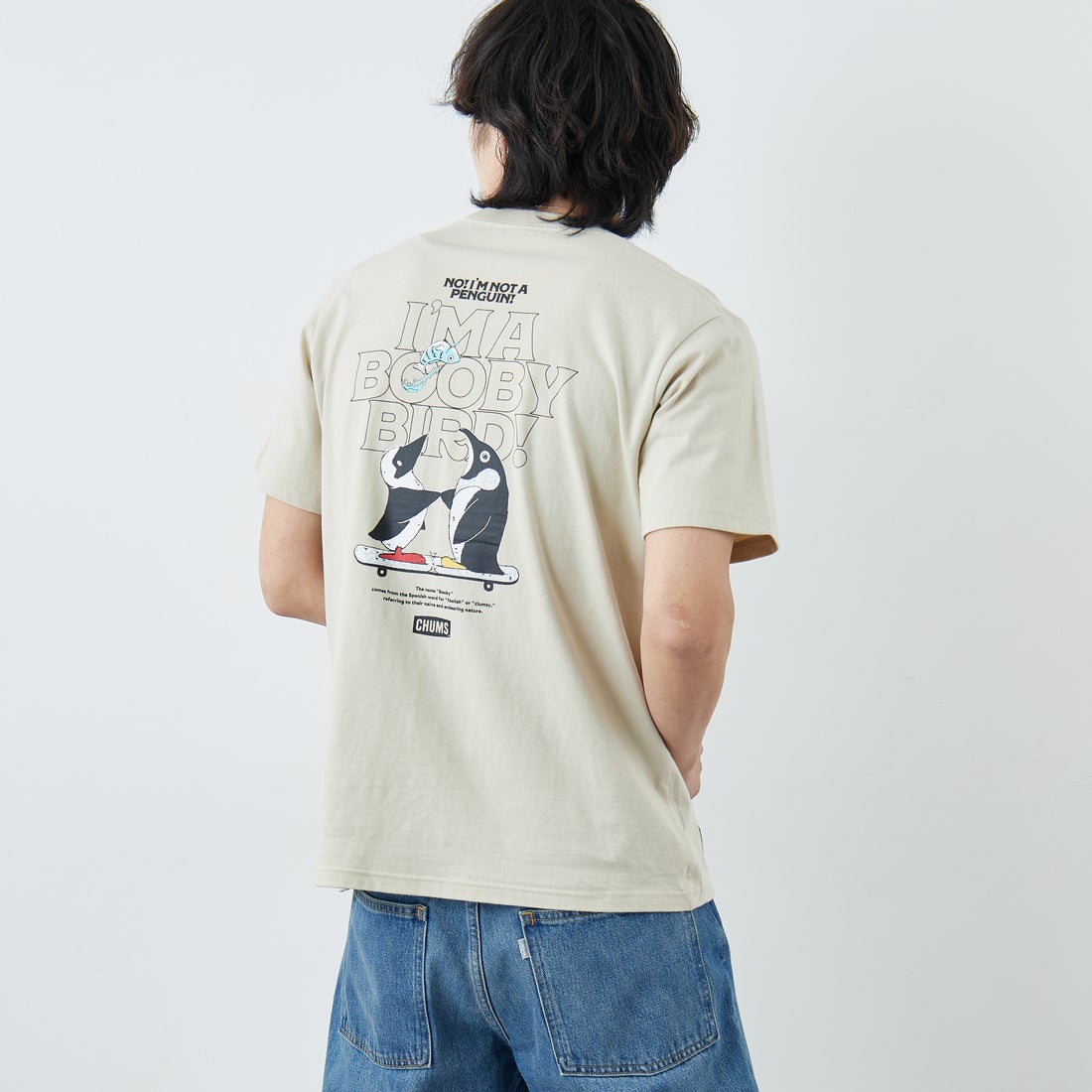 CHUMS [チャムス] アイムアブービーバードポケットTシャツ [CH01-2750] G057 GREIG &&モデル身長：179cm 着用サイズ：L&&