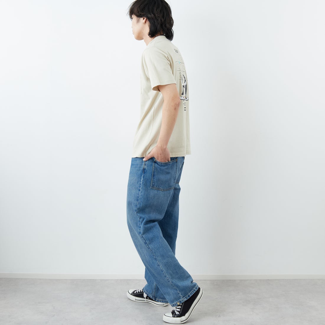 CHUMS [チャムス] アイムアブービーバードポケットTシャツ [CH01-2750] G057 GREIG &&モデル身長：179cm 着用サイズ：L&&