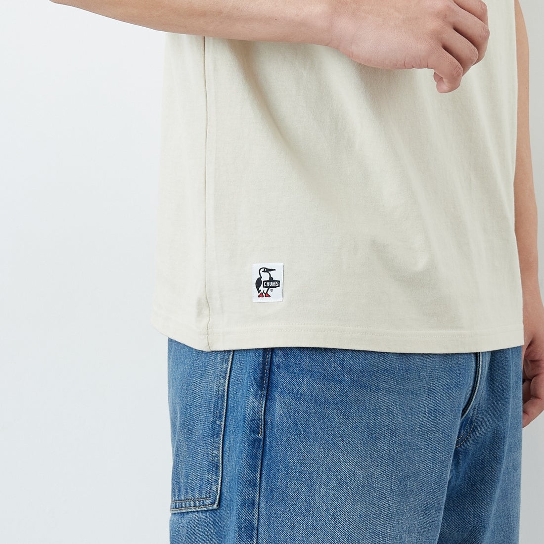 CHUMS [チャムス] アイムアブービーバードポケットTシャツ [CH01-2750] G057 GREIG &&モデル身長：179cm 着用サイズ：L&&