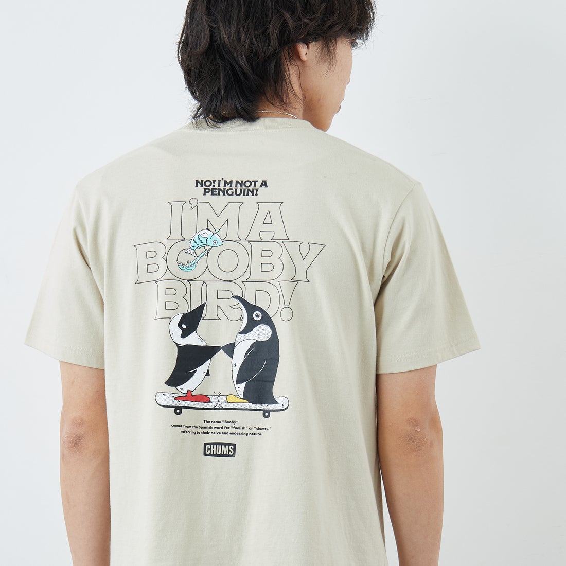 CHUMS [チャムス] アイムアブービーバードポケットTシャツ [CH01-2750] G057 GREIG &&モデル身長：179cm 着用サイズ：L&&