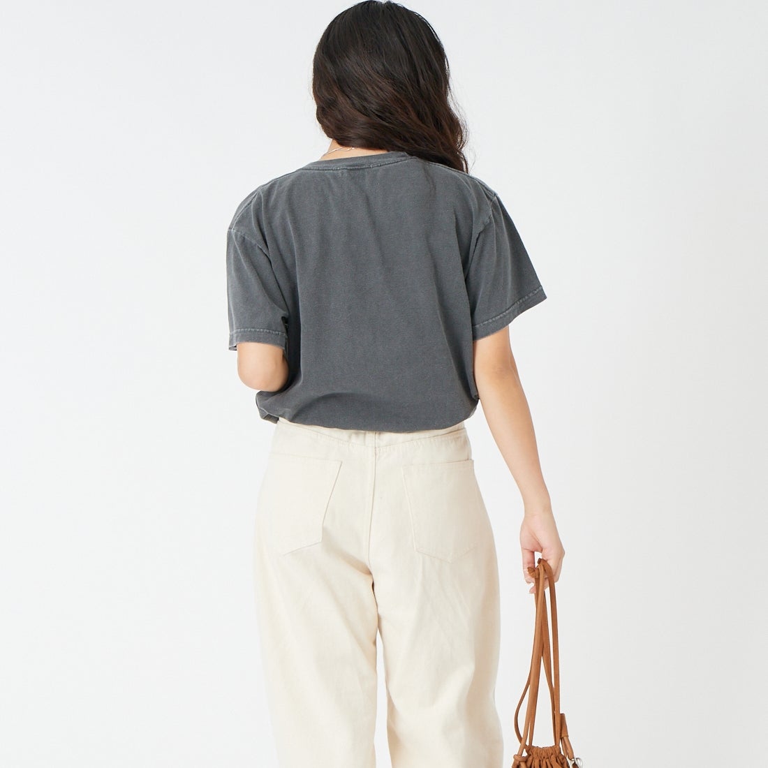 GOOD ROCK SPEED [グッドロックスピード] LIFE PC フォトプリントTシャツ [26LFE010W] CHARCOAL &&モデル身長：162cm 着用サイズ：F&&