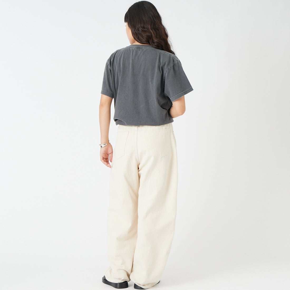 GOOD ROCK SPEED [グッドロックスピード] LIFE PC フォトプリントTシャツ [26LFE010W] CHARCOAL &&モデル身長：162cm 着用サイズ：F&&