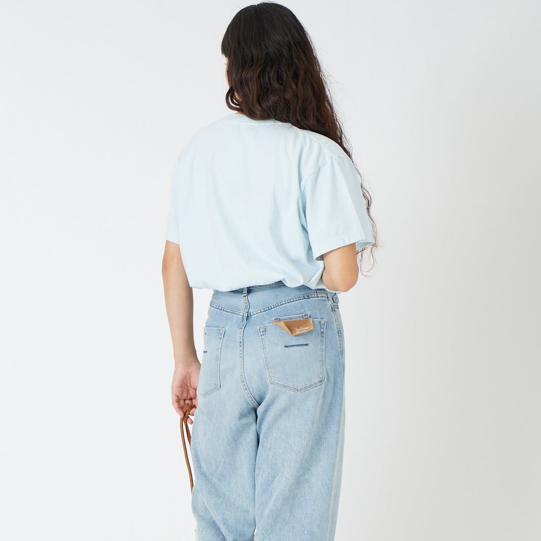 GOOD ROCK SPEED [グッドロックスピード] LIFE PC フォトプリントTシャツ [26LFE012W] LT.BLUE &&モデル身長：162cm 着用サイズ：F&&