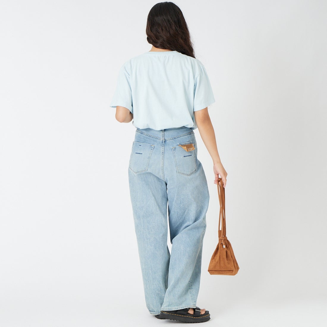 GOOD ROCK SPEED [グッドロックスピード] LIFE PC フォトプリントTシャツ [26LFE012W] LT.BLUE &&モデル身長：162cm 着用サイズ：F&&