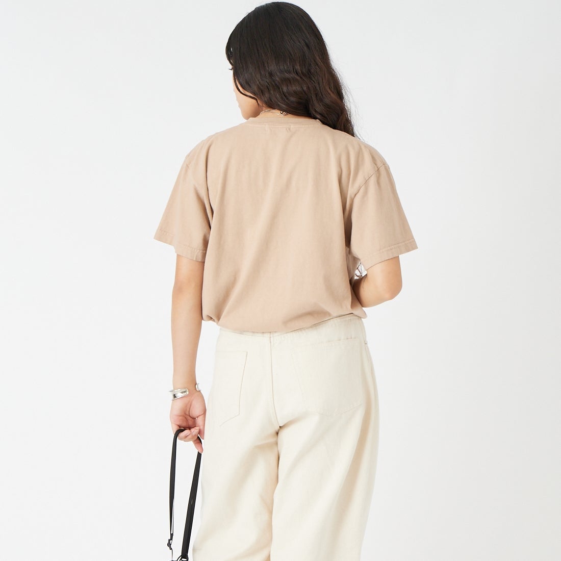 GOOD ROCK SPEED [グッドロックスピード] HERITAGE COLLECTION 1956 プリントTシャツ [26HWA004W] LT.BEIGE &&モデル身長：162cm 着用サイズ：F&&