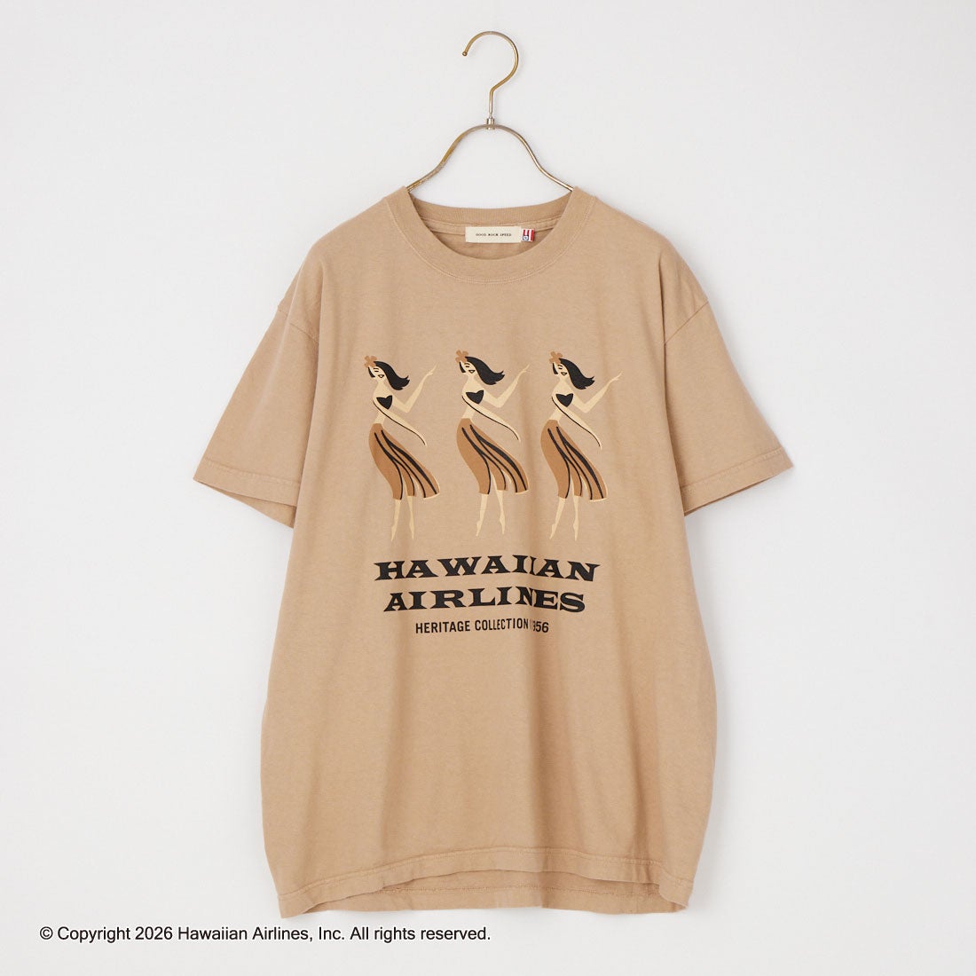 GOOD ROCK SPEED [グッドロックスピード] HERITAGE COLLECTION 1956 プリントTシャツ [26HWA004W] LT.BEIGE