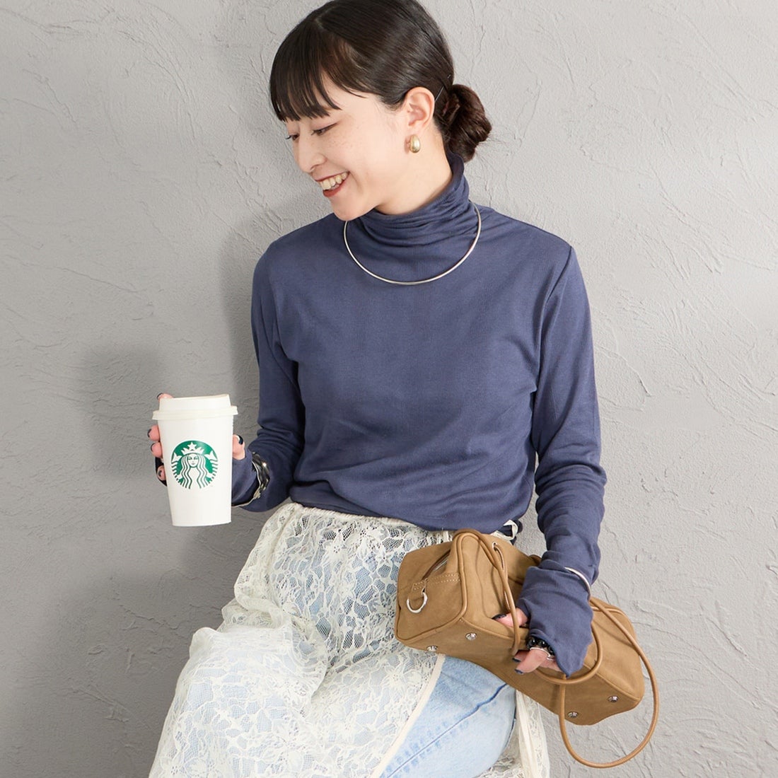 NAVY&&モデル身長：150cm 着用サイズ：F&&