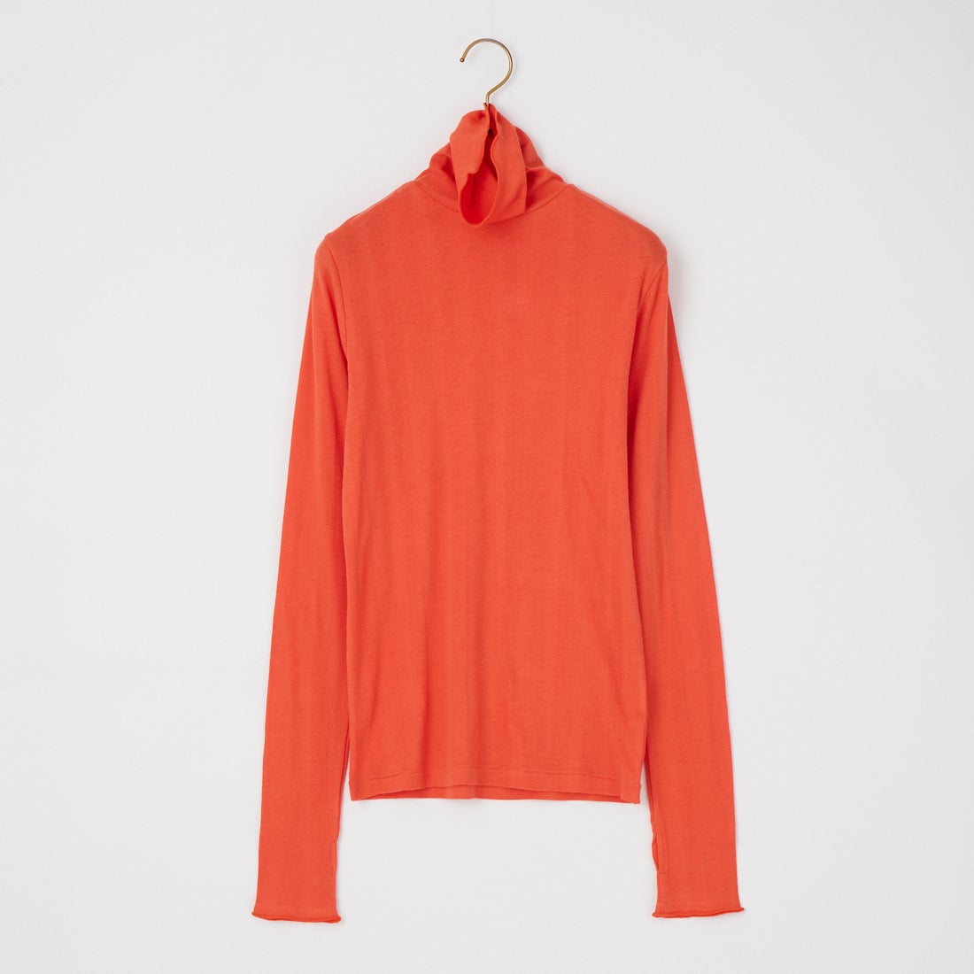 Robert P.Miller [ロバートピーミラー] 別注 パネルリブ シアータートルネックTシャツ [RM264-2116IN-JF] ORANGE