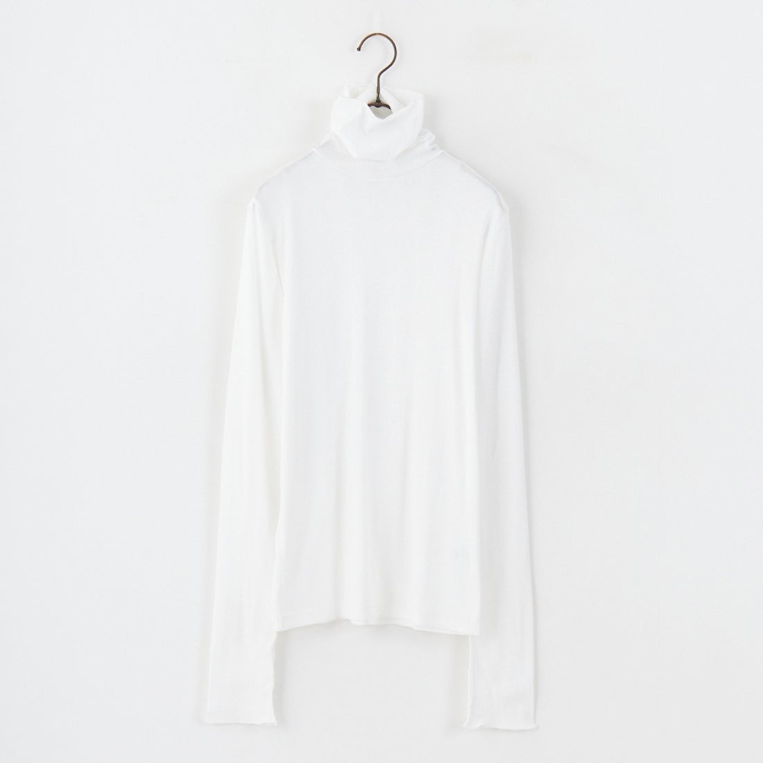 Robert P.Miller [ロバートピーミラー] 別注 パネルリブ シアータートルネックTシャツ [RM264-2116IN-JF] OFF WHITE
