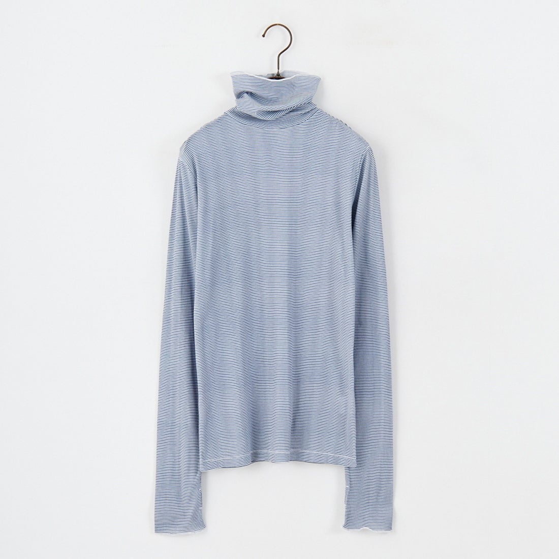 Robert P.Miller [ロバートピーミラー] 別注 パネルリブ シアータートルネックTシャツ [RM264-2116IN-JF] NAVY BD
