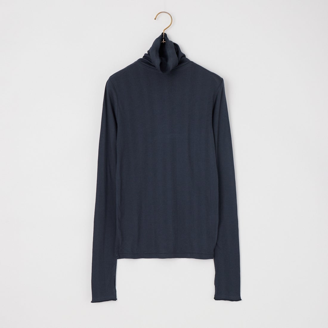 Robert P.Miller [ロバートピーミラー] 別注 パネルリブ シアータートルネックTシャツ [RM264-2116IN-JF] NAVY