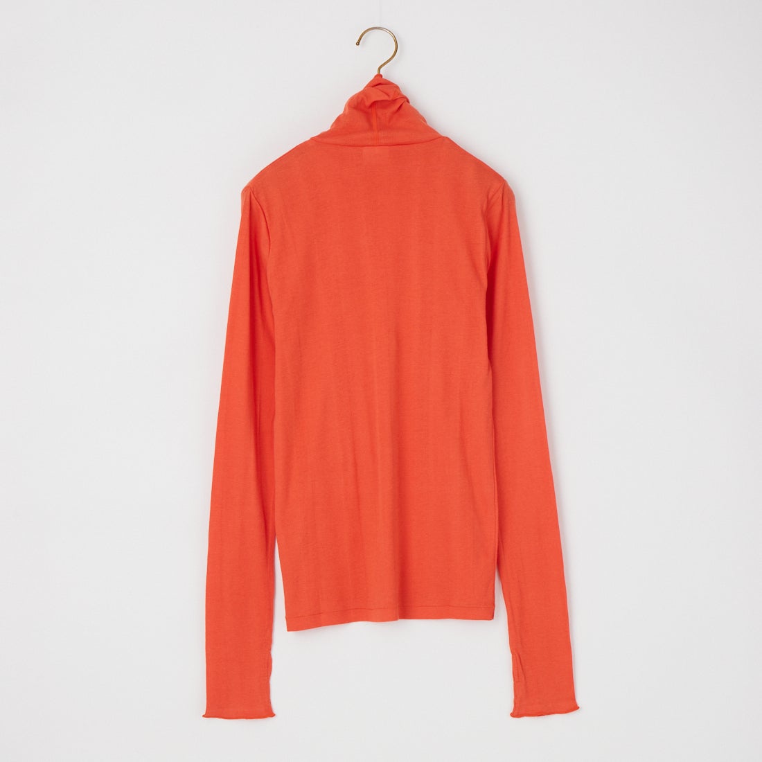 Robert P.Miller [ロバートピーミラー] 別注 パネルリブ シアータートルネックTシャツ [RM264-2116IN-JF] ORANGE
