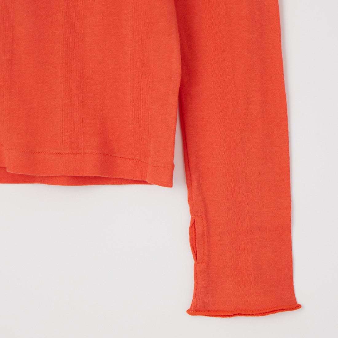 Robert P.Miller [ロバートピーミラー] 別注 パネルリブ シアータートルネックTシャツ [RM264-2116IN-JF] ORANGE