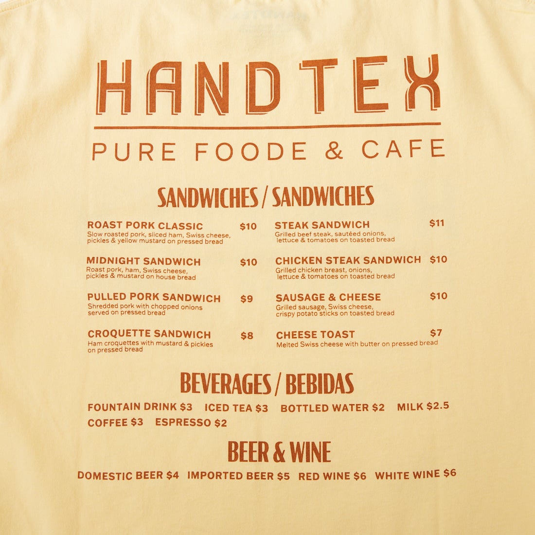 HANDTEX [ハンドテックス] 別注 アソート柄 スーベニアプリントTシャツ [HT15-CST-IN6-JF] YELLOW