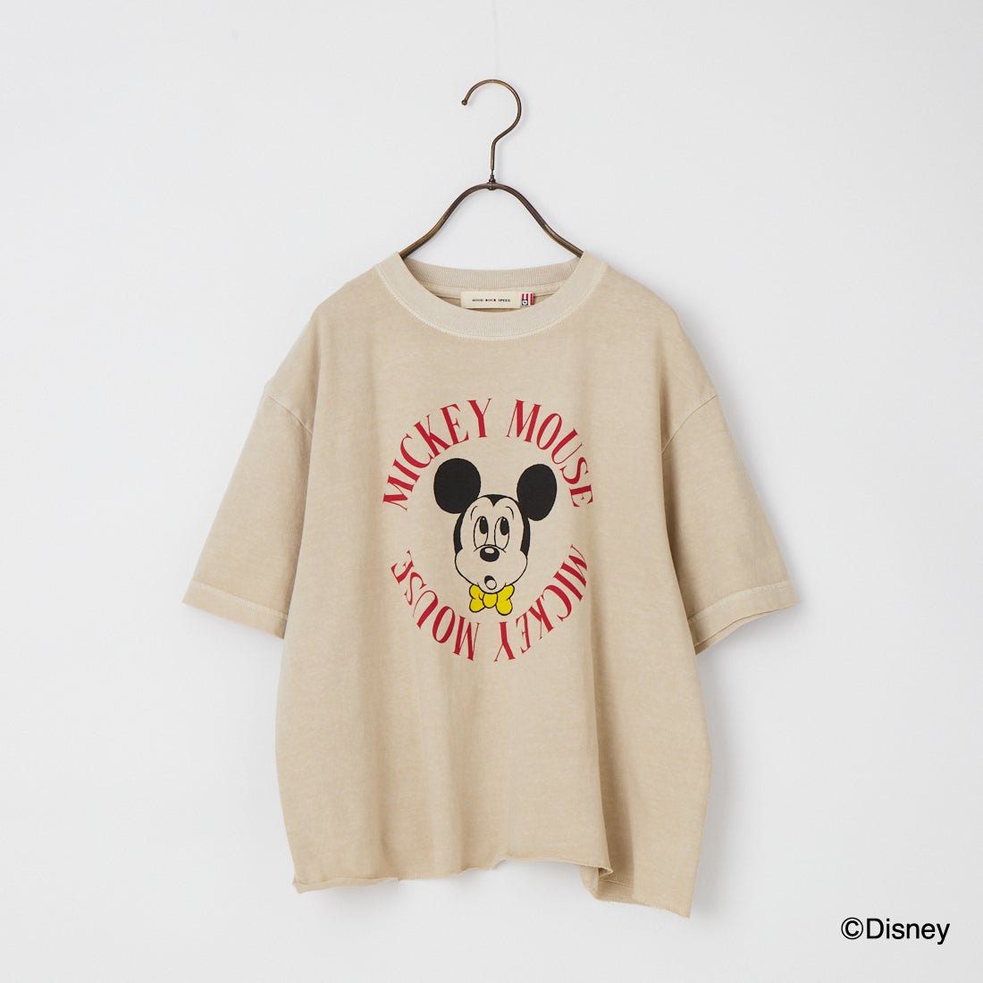 GOOD ROCK SPEED [グッドロックスピード] 別注 / MICKEY MOUSE / クロップド丈プリントTシャツ [INTN-077-JF] BEIGE