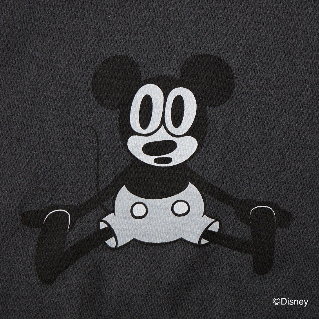 GOOD ROCK SPEED [グッドロックスピード] 別注 / MICKEY MOUSE / クロップド丈プリントTシャツ [INTN-078-JF] CHARCOAL