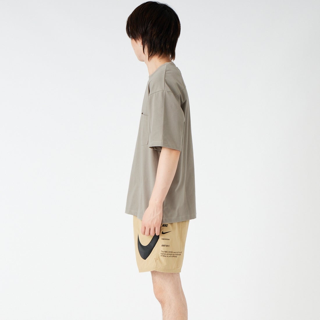 SLICK [スリック] ヘビーウェイト SORONAジャージーポケットTシャツ [5230276] 520 GRAY B &&モデル身長：177cm 着用サイズ：1&&