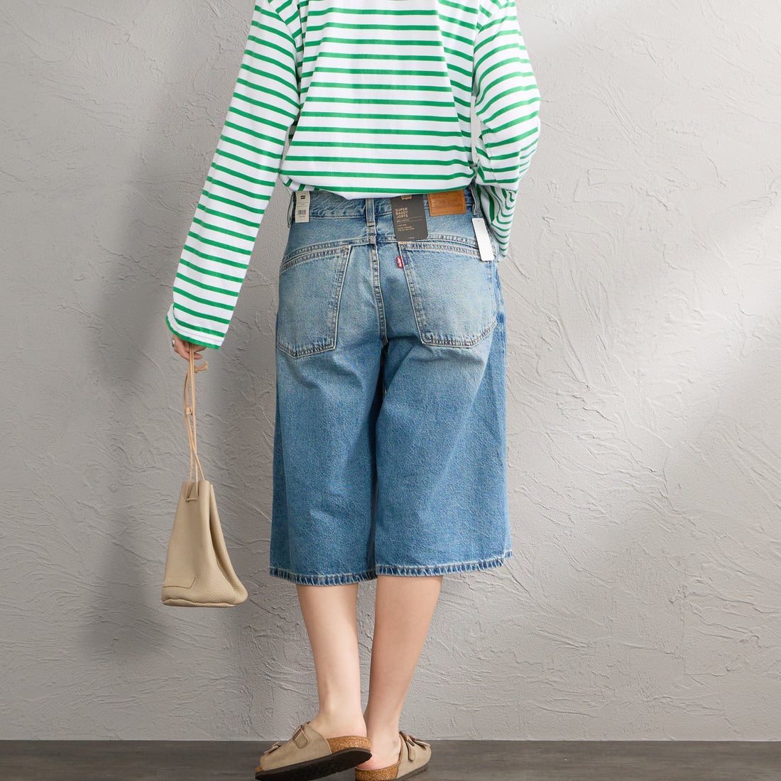 LEVI'S [リーバイス] スーパーバギージョーツ [005DT-00] 02 HAZY TI &&モデル身長：162cm 着用サイズ：25&&