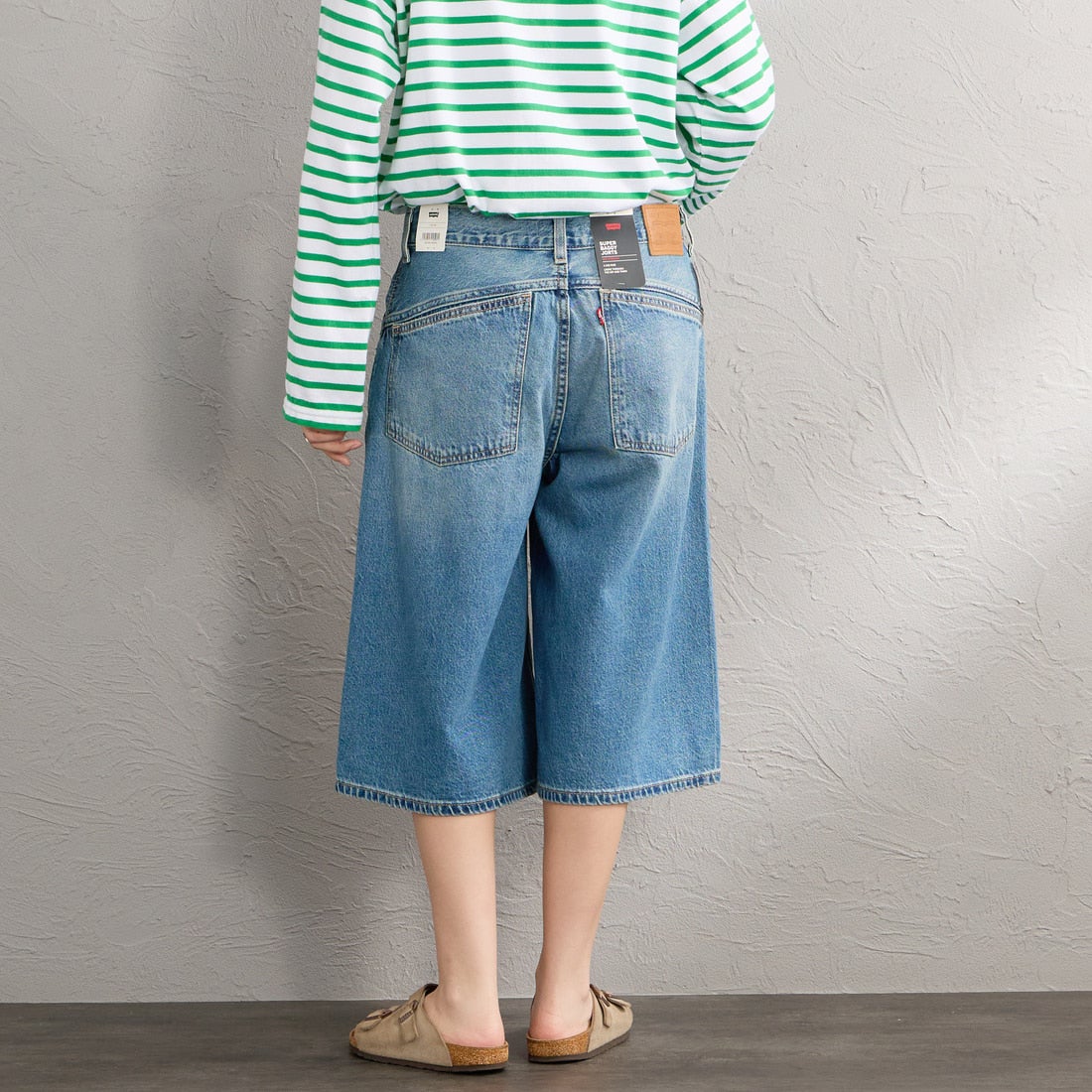 LEVI'S [リーバイス] スーパーバギージョーツ [005DT-00] 02 HAZY TI &&モデル身長：162cm 着用サイズ：27&&