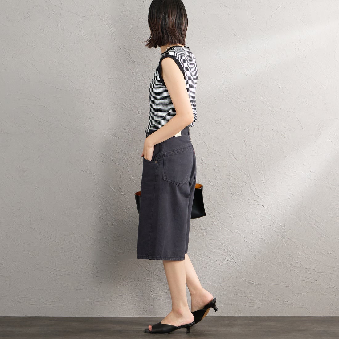 LEVI'S [リーバイス] スーパーバギージョーツ [005DT-00] 04 CHIPPED &&モデル身長：160cm 着用サイズ：25&&