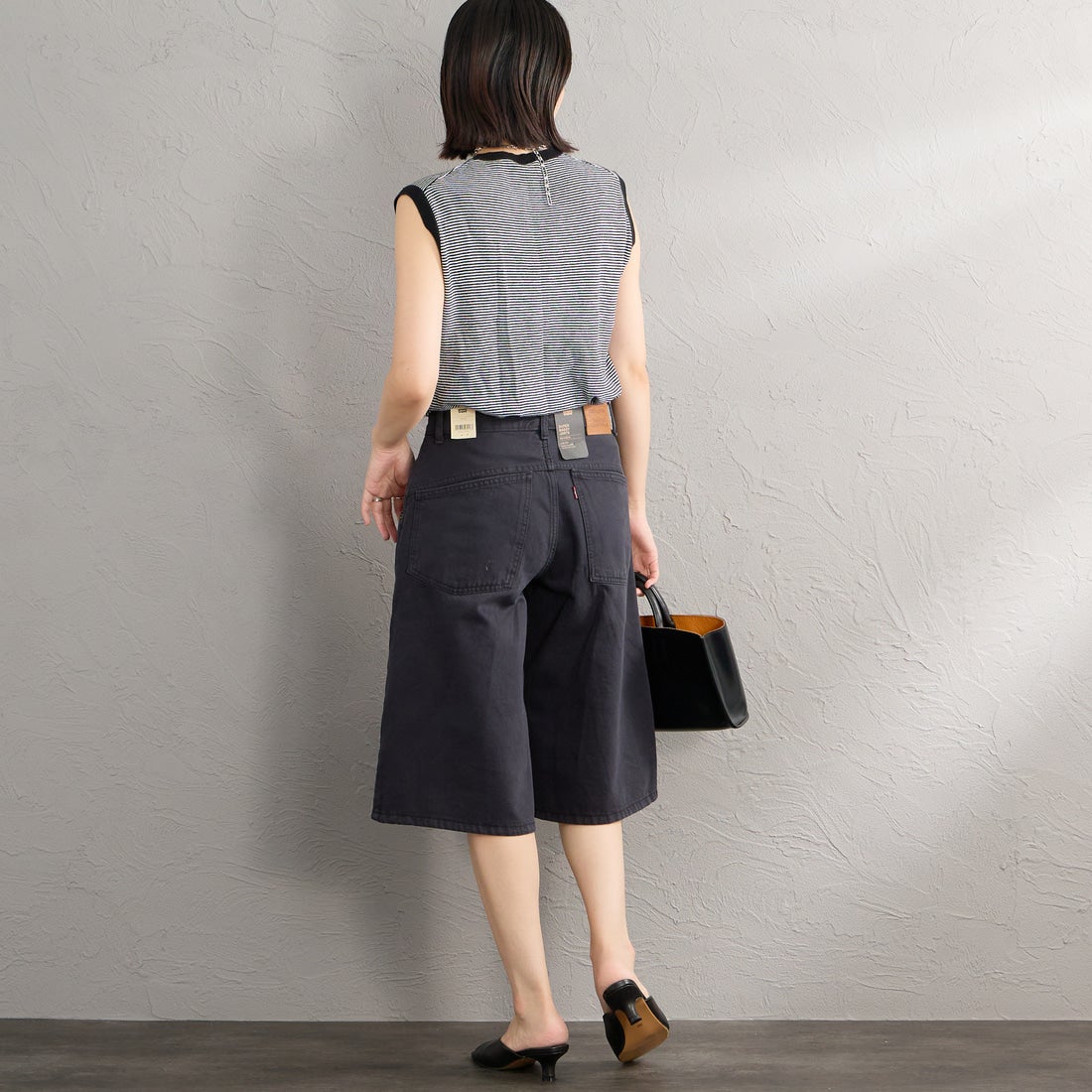 LEVI'S [リーバイス] スーパーバギージョーツ [005DT-00] 04 CHIPPED &&モデル身長：160cm 着用サイズ：25&&