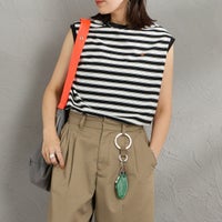 WHT/BLK&&モデル身長：160cm 着用サイズ：F&&