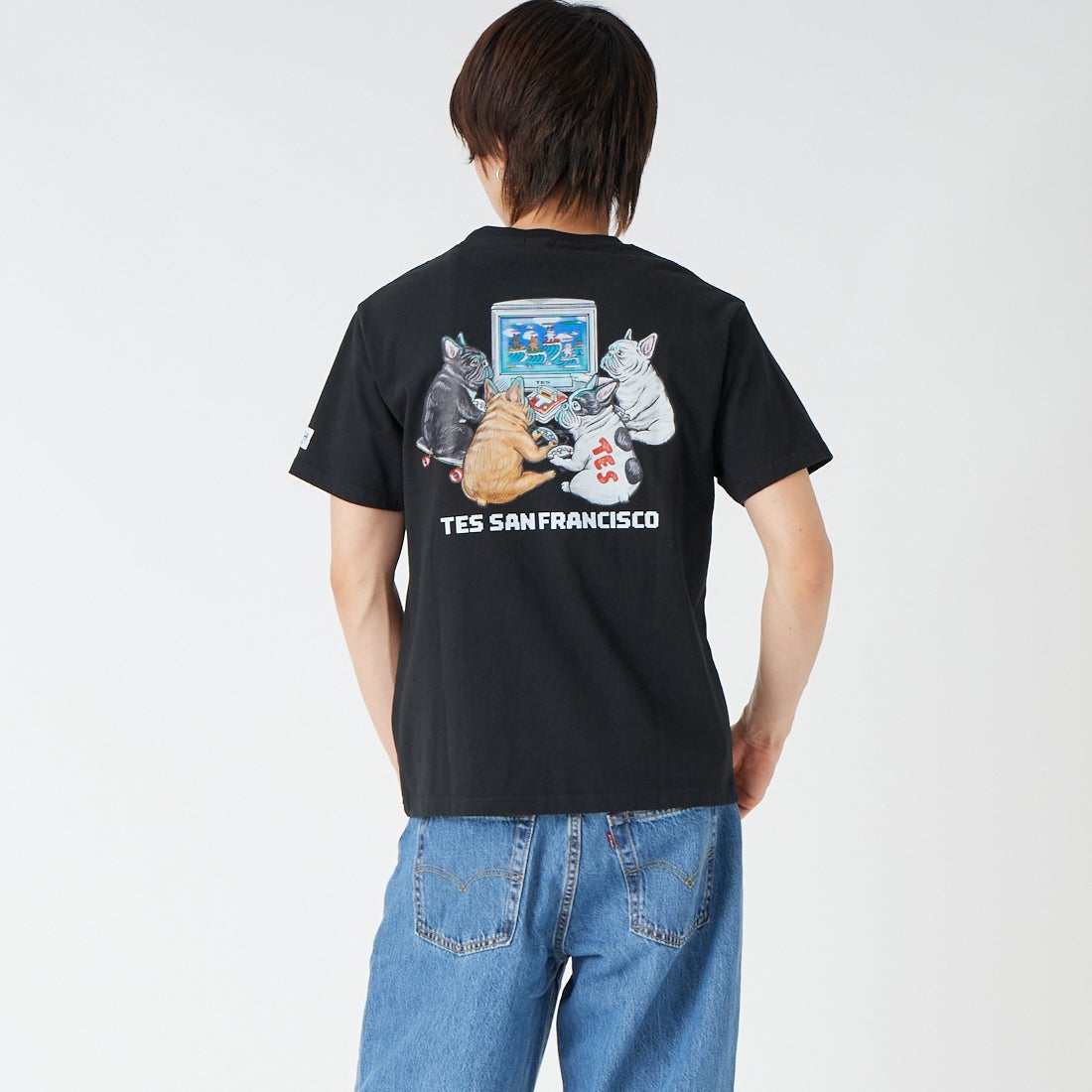 01 BLACK&&モデル身長：177cm 着用サイズ：M&&