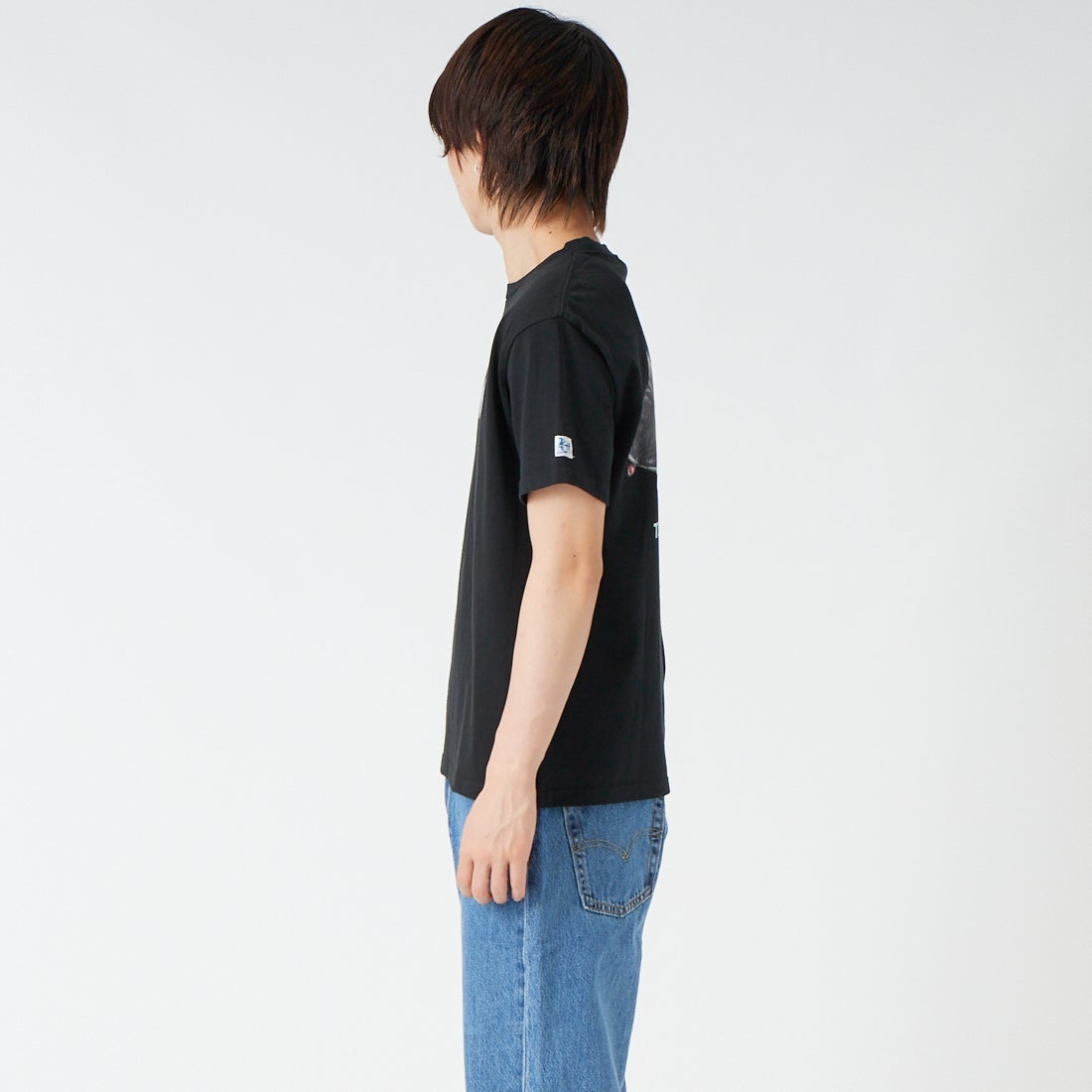 The Endless Summer [エンドレスサマー] SURF GAME ショートスリーブTシャツ [FH-26574351] 01 BLACK &&モデル身長：177cm 着用サイズ：M&&