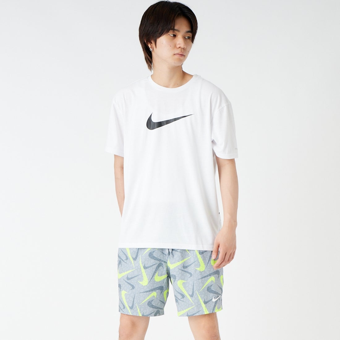 N100 ﾎﾜｲﾄ&&モデル身長：177cm 着用サイズ：L&&
