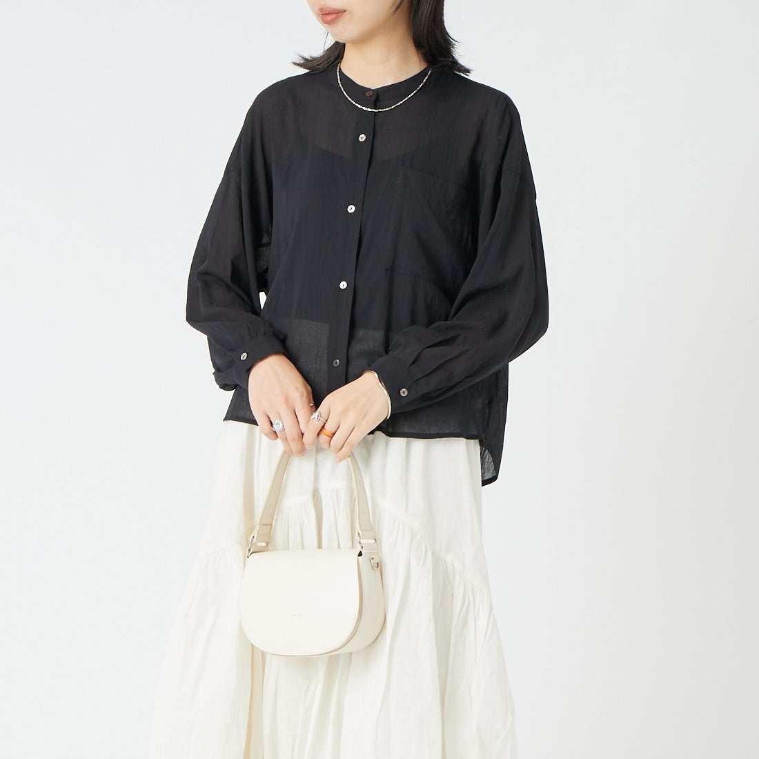 ﾌﾞﾗｯｸ&&モデル身長：162cm 着用サイズ：F&&