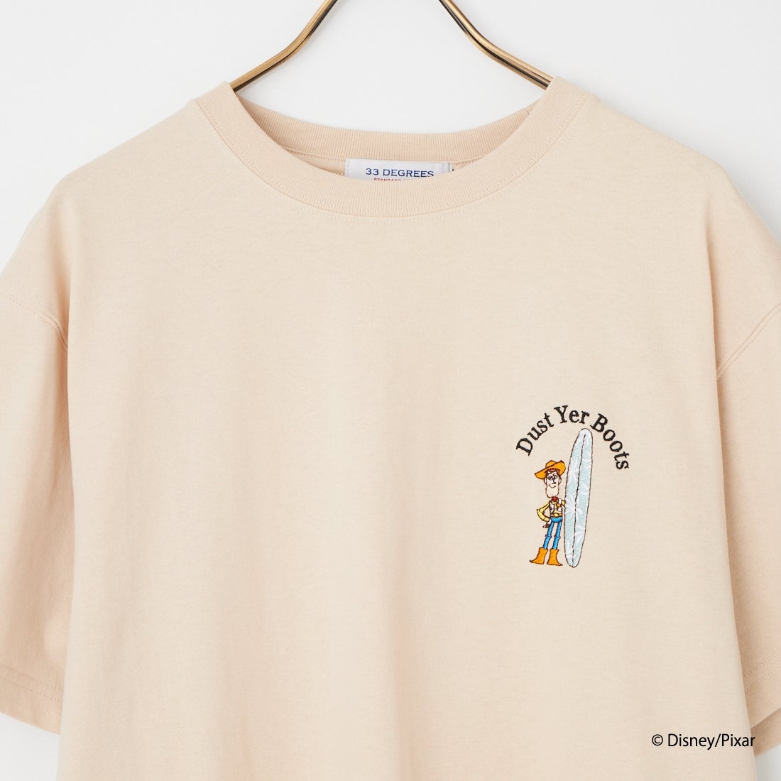 33Degrees [サーティスリーディグリーズ] TOY STORY / 刺繍Tシャツ [262AN1ST721JF] BEG
