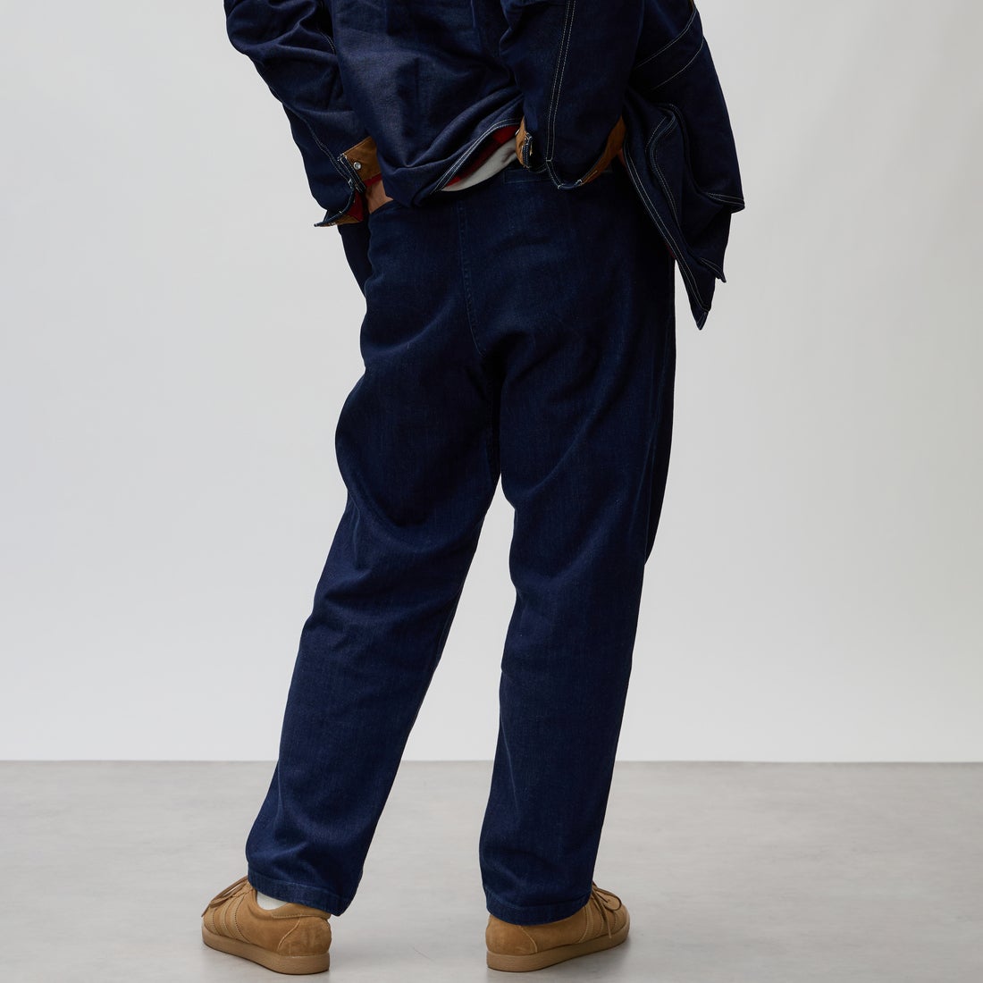 Gramicci [グラミチ] 別注 ストレッチデニム エブリデイパンツ [DENIM-EVERYDAY-JF] ONE WASH &&モデル身長：176cm 着用サイズ：L&&
