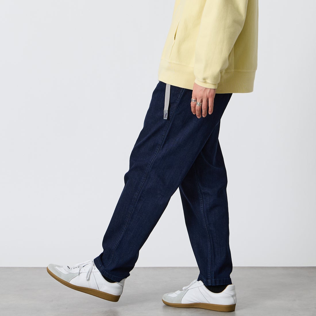 GRAMiCCi [グラミチ] 別注 ストレッチデニム エブリデイパンツ [DENIM-EVERYDAY-JF] ONE WASH &&モデル身長：177cm 着用サイズ：L&&