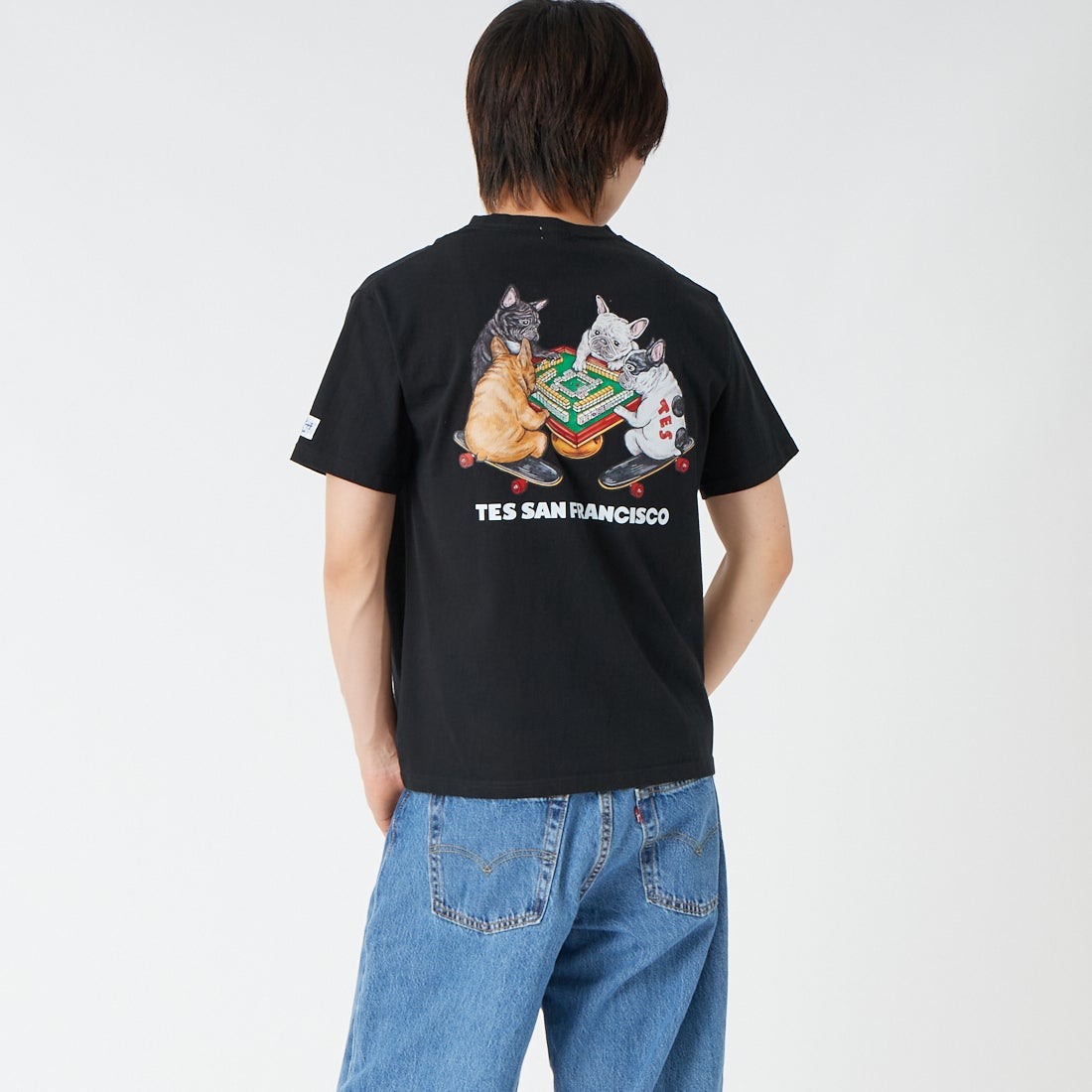01 BLACK&&モデル身長：177cm 着用サイズ：M&&