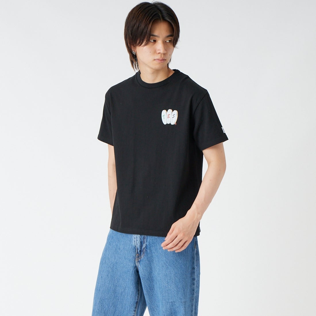The Endless Summer [エンドレスサマー] YAKUMAN ショートスリーブTシャツ [FH-26574344] 01 BLACK &&モデル身長：177cm 着用サイズ：M&&