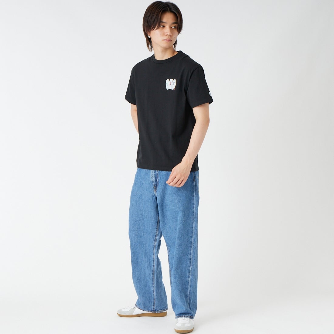 The Endless Summer [エンドレスサマー] YAKUMAN ショートスリーブTシャツ [FH-26574344] 01 BLACK &&モデル身長：177cm 着用サイズ：M&&