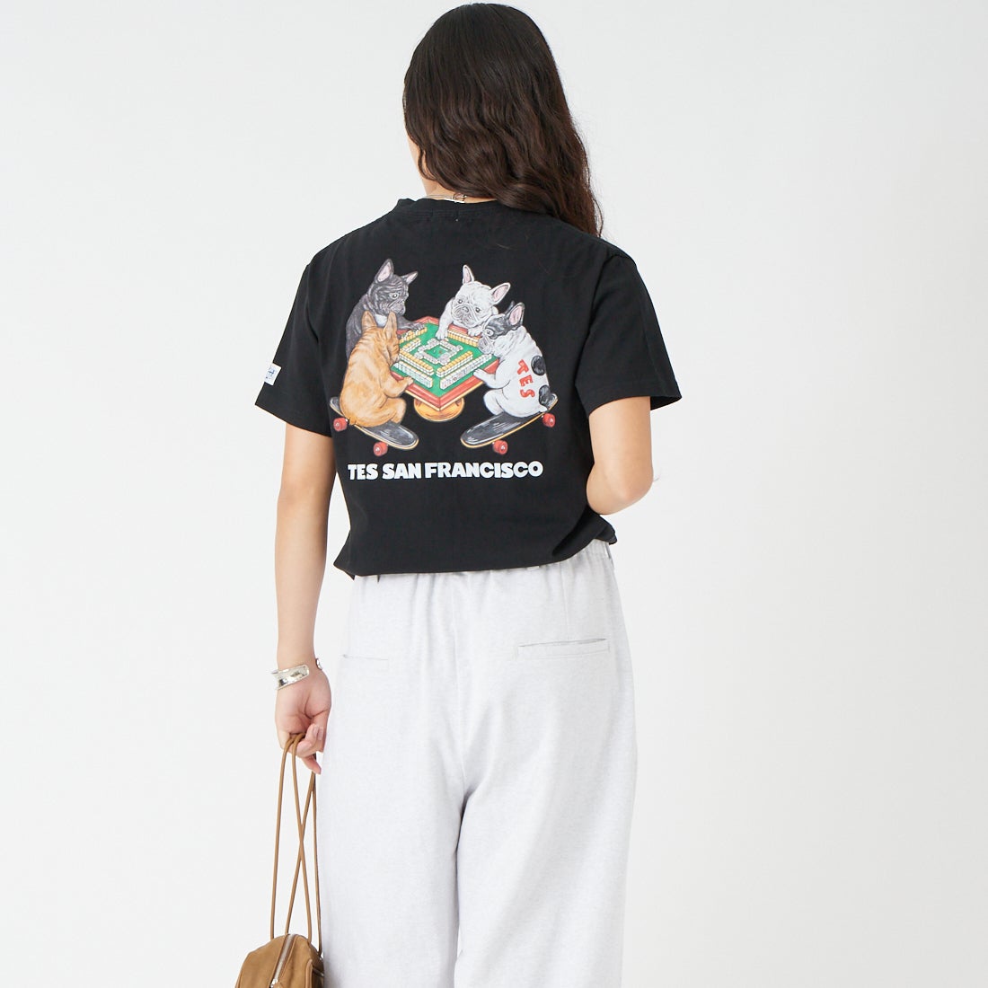 01 BLACK&&モデル身長：162cm 着用サイズ：S&&