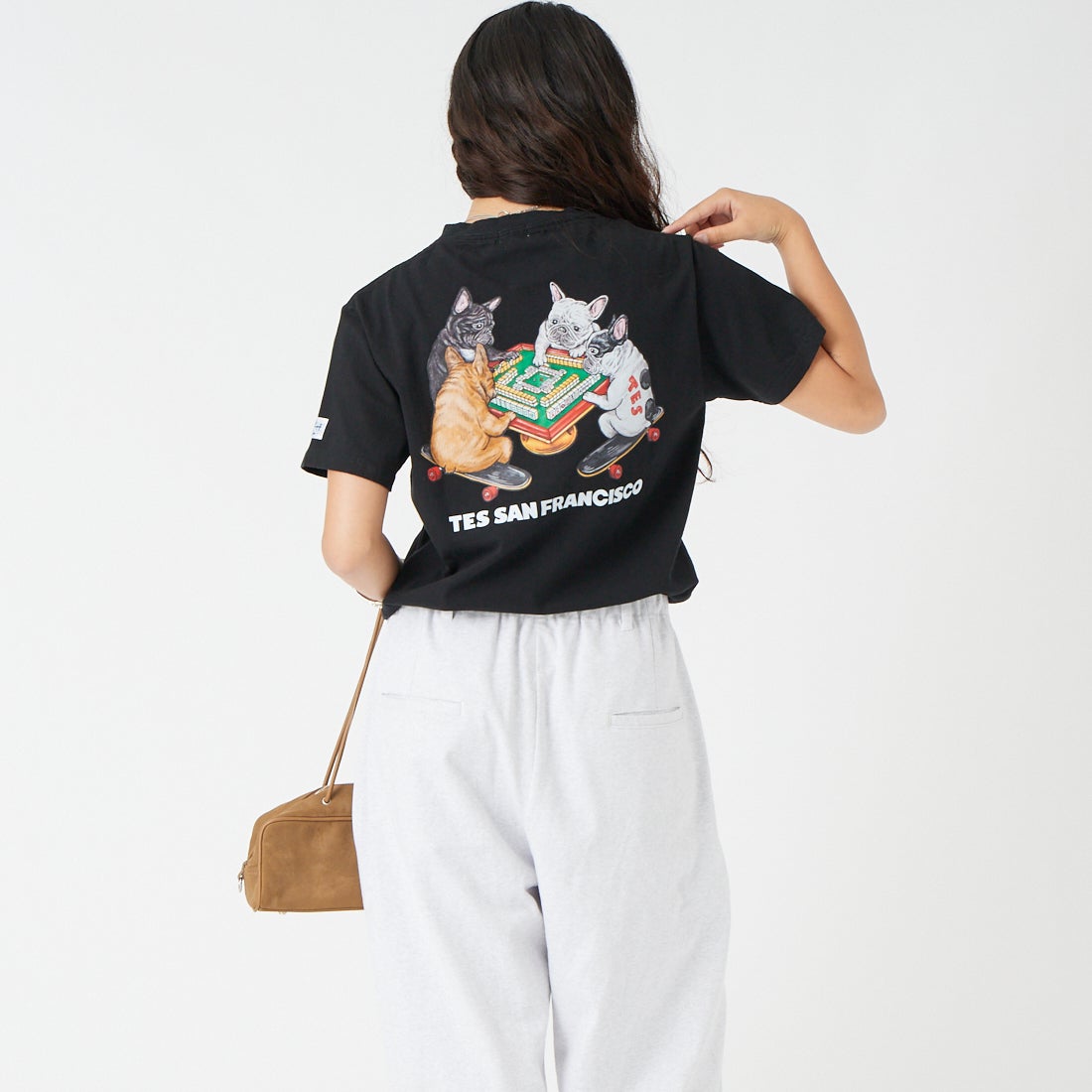 The Endless Summer [エンドレスサマー] YAKUMAN ショートスリーブTシャツ [FH-26574344] 01 BLACK &&モデル身長：162cm 着用サイズ：S&&