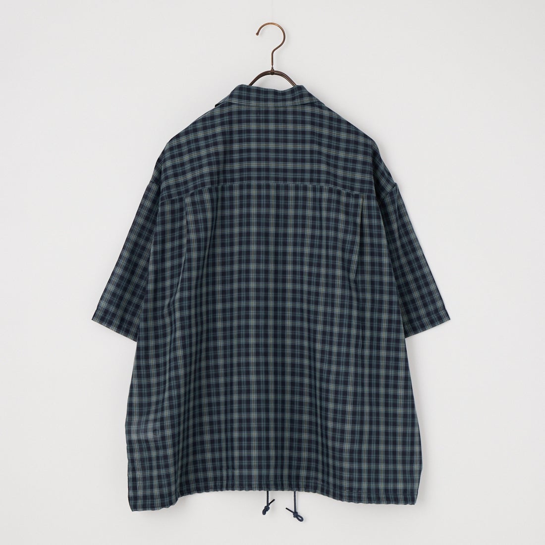 MANUAL ALPHABET [マニュアルアルファベット] T/Cローン チェックワイドショートスリーブシャツ [MA-S-849] NAVY
