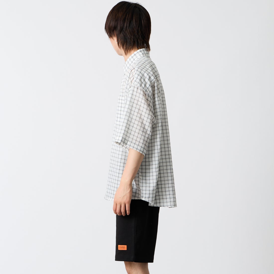 Jeans Factory Clothes [ジーンズファクトリークローズ] ショートスリーブ ビッグボタンダウンシャツ [JFC-262-059] G WH/BK CH