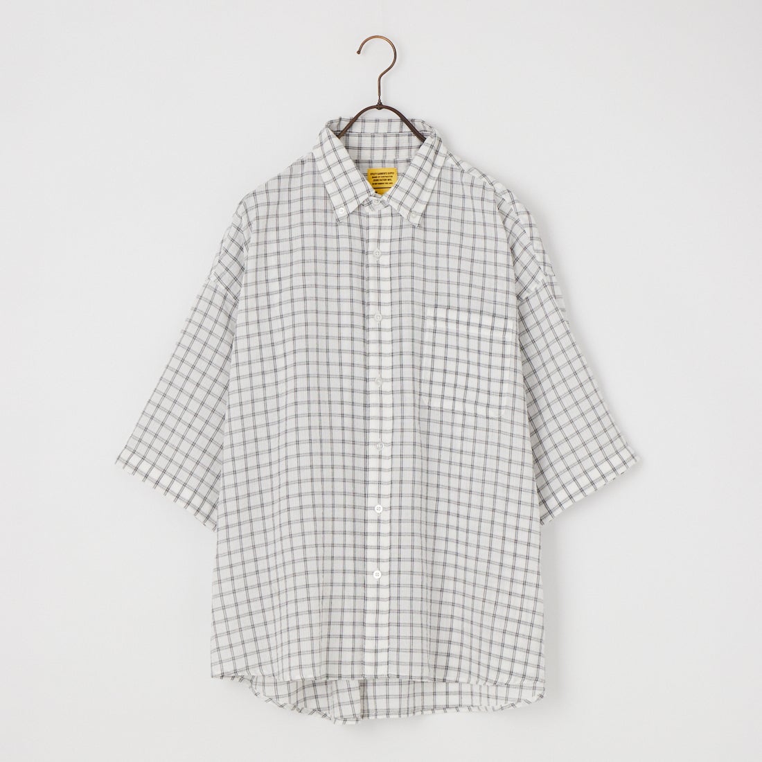 Jeans Factory Clothes [ジーンズファクトリークローズ] ショートスリーブ ビッグボタンダウンシャツ [JFC-262-059] G WH/BK CH