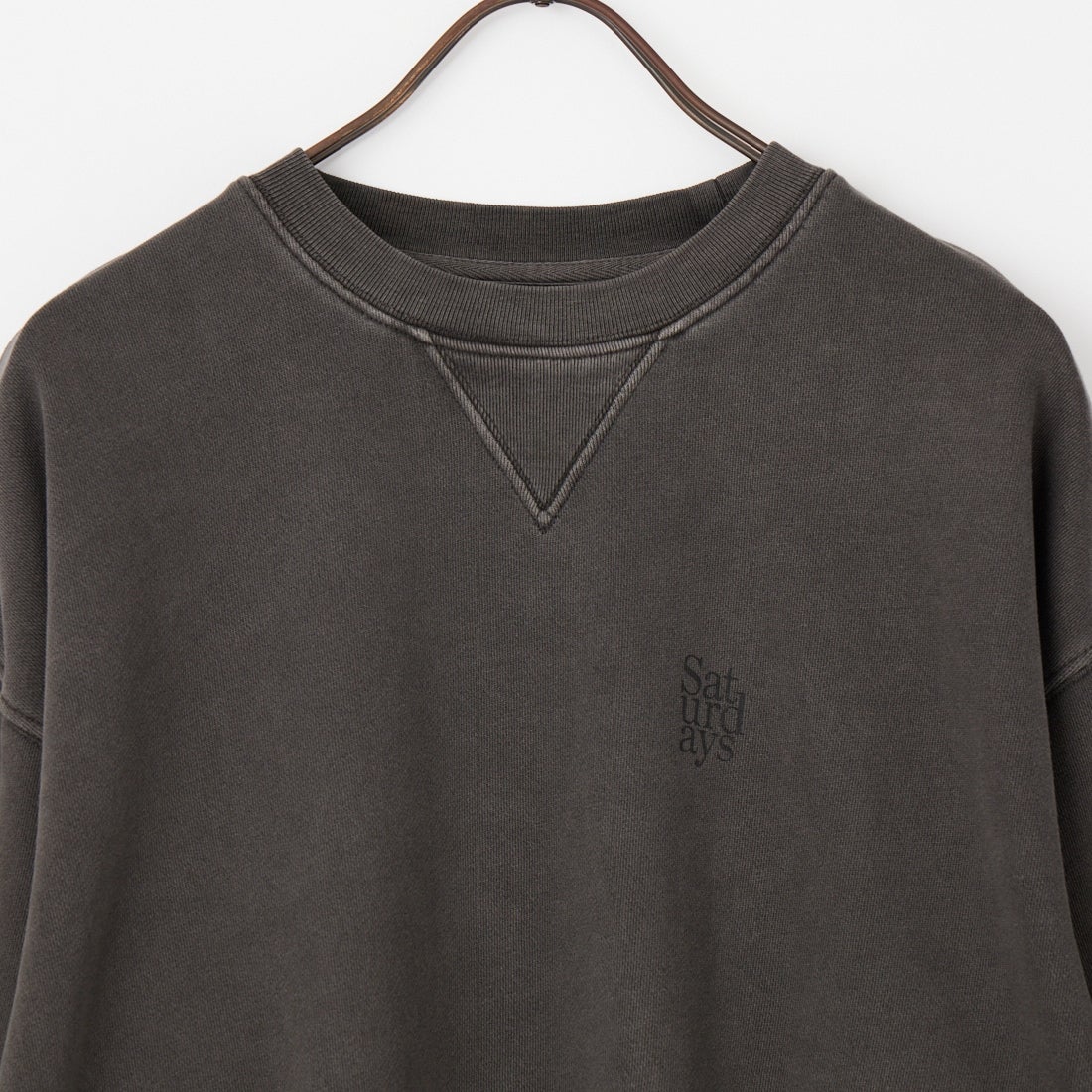 Saturdays NYC [サタデーズ ニューヨークシティ] ELLIOTT ピグメントダイショートスリーブスウェット [BBM26220] FADE BLACK