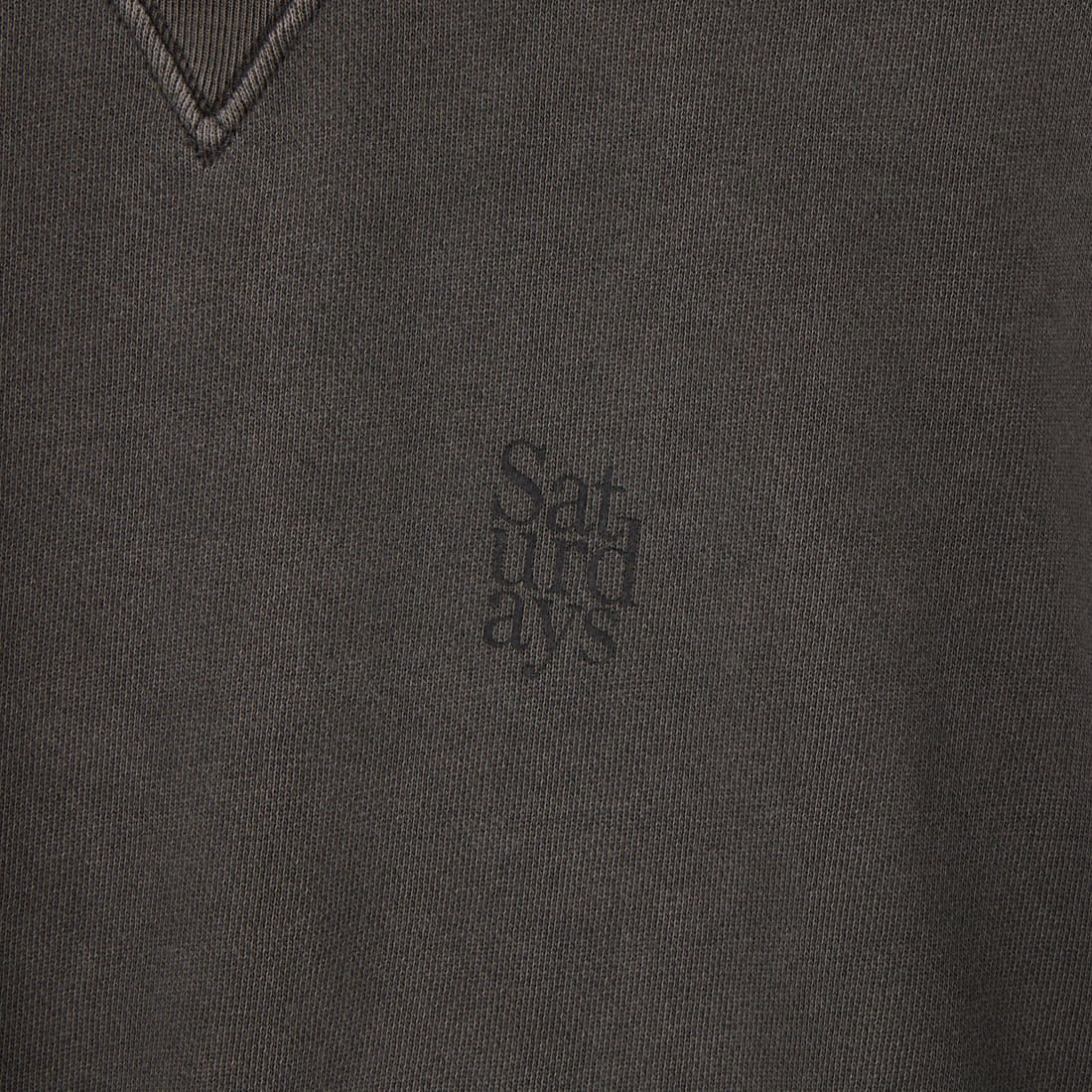 Saturdays NYC [サタデーズ ニューヨークシティ] ELLIOTT ピグメントダイショートスリーブスウェット [BBM26220] FADE BLACK