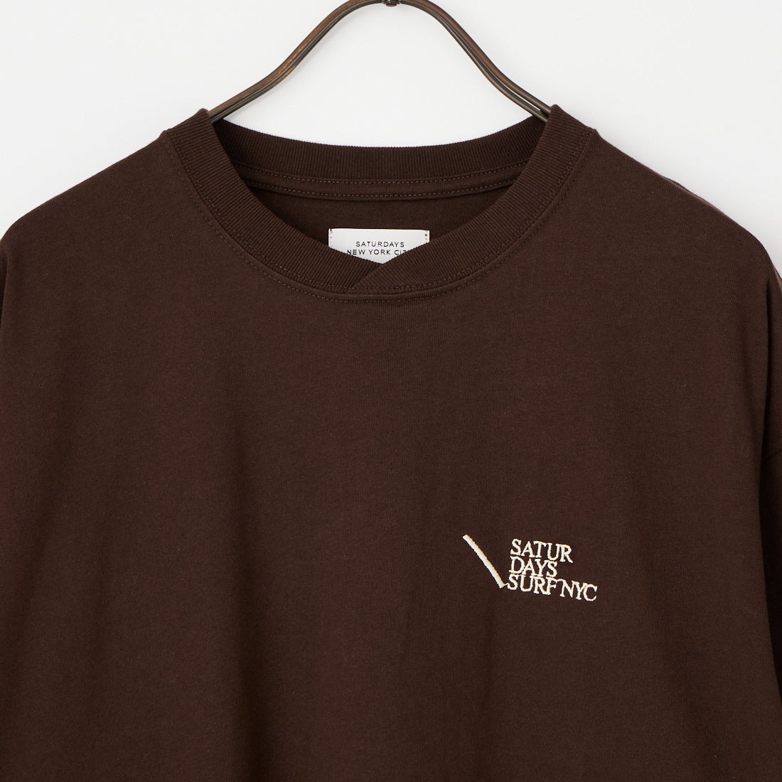 Saturdays NYC [サタデーズ ニューヨークシティ] LOOFAH カラーリラックスショートスリーブTシャツ [BBM26260] DK BROWN